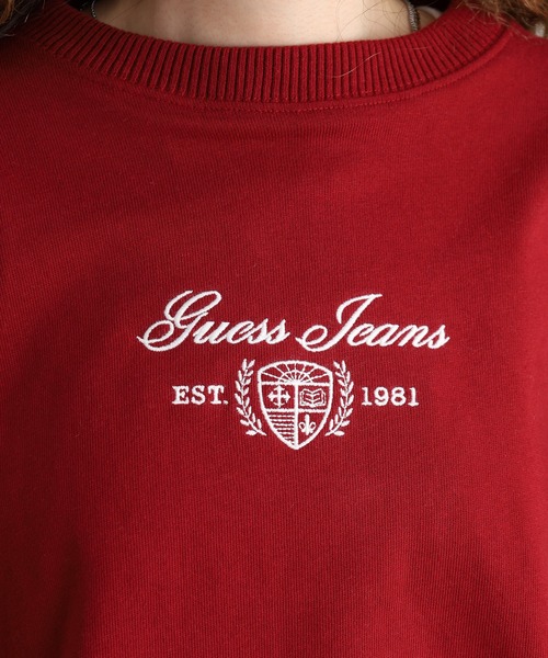 GUESS JEANS(ゲスジーンズ)の「GUESS JEANS リブクルーネックスウェットシャツ(スウェット・レディース・ブラック/ホワイト/レッド・M/L/S/XS)」の7枚目の写真