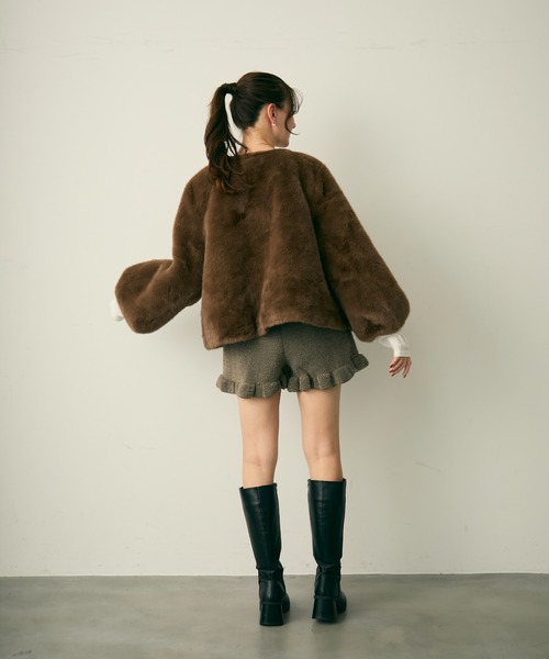 Lunea（ルネア）の「フリルボアショートパンツ（その他パンツ・レディース・アイボリー/グレー・FREE）」の16枚目の写真