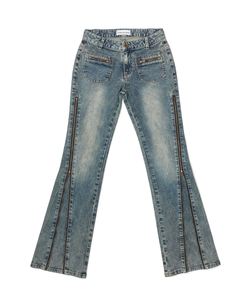 SCHISM INDUCING(スキズムインデューシング)の「ZIPPER FLARED JEANS BLUE(デニムパンツ・レディース・その他・SMALL/MEDIUM)」の20枚目の写真