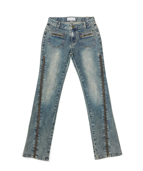 SCHISM INDUCING(スキズムインデューシング)の「ZIPPER FLARED JEANS BLUE(デニムパンツ・レディース・その他・SMALL/MEDIUM)」の21枚目の写真