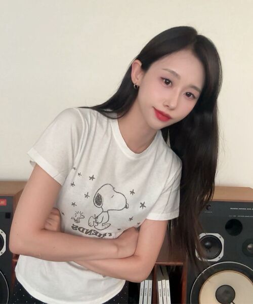 LADY VOLUME(レディーボリューム)の「フレンズスヌーピーTシャツ (アイボリー)(Tシャツ/カットソー・レディース・その他・SMALL/MEDIUM)」の8枚目の写真