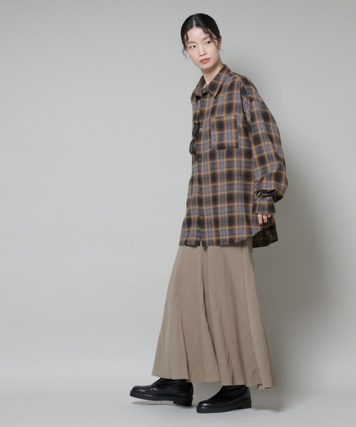 NANO universe(ナノユニバース)の「切り替え裾フレアスカート(スカート・レディース・ブラック/ブラウン/ダークベージュ・FREE)」の12枚目の写真