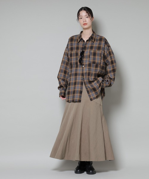 NANO universe(ナノユニバース)の「切り替え裾フレアスカート(スカート・レディース・ブラック/ブラウン/ダークベージュ・FREE)」の15枚目の写真