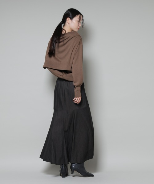 NANO universe(ナノユニバース)の「切り替え裾フレアスカート(スカート・レディース・ブラック/ブラウン/ダークベージュ・FREE)」の21枚目の写真