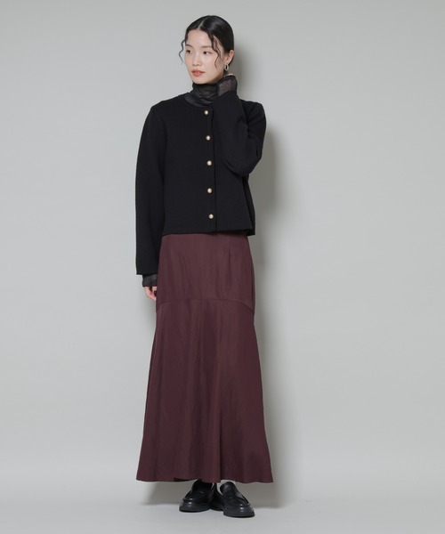 NANO universe(ナノユニバース)の「切り替え裾フレアスカート(スカート・レディース・ブラック/ブラウン/ダークベージュ・FREE)」の6枚目の写真