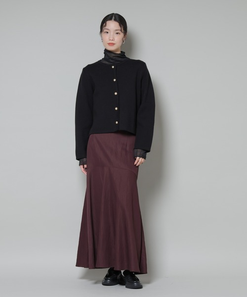 NANO universe(ナノユニバース)の「切り替え裾フレアスカート(スカート・レディース・ブラック/ブラウン/ダークベージュ・FREE)」の7枚目の写真