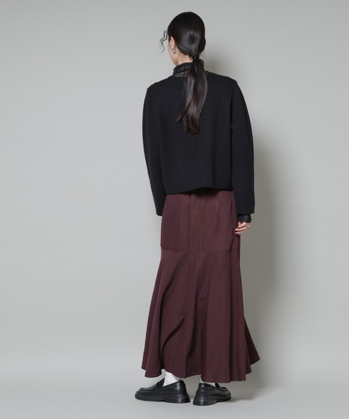 NANO universe(ナノユニバース)の「切り替え裾フレアスカート(スカート・レディース・ブラック/ブラウン/ダークベージュ・FREE)」の9枚目の写真