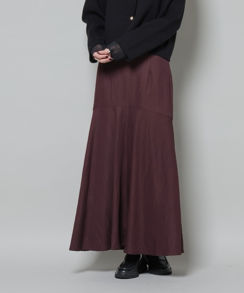 NANO universe(ナノユニバース)の「切り替え裾フレアスカート(スカート・レディース・ブラック/ブラウン/ダークベージュ・FREE)」の5枚目の写真