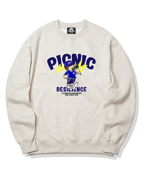 TRIPSHION(トリップション)の「PICNIC BOY GRAPHIC クルーネック - アイボリー(スウェット・メンズ・その他・LARGE/MEDIUM/X-LARGE)」の1枚目の写真