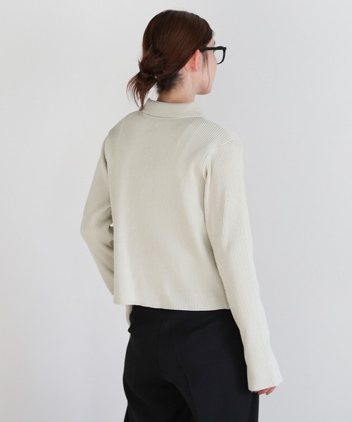 select MOCA（セレクトモカ）の「【軽量】スポンディッシュポロニットカーディガン / セットアップ対応可（カーディガン/ボレロ・レディース・アイボリー/ブラック/スミクロ/キャメル・FREE）」の16枚目の写真