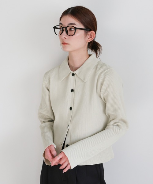 select MOCA（セレクトモカ）の「【軽量】スポンディッシュポロニットカーディガン / セットアップ対応可（カーディガン/ボレロ・レディース・アイボリー/ブラック/スミクロ/キャメル・FREE）」の10枚目の写真