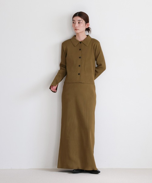 select MOCA（セレクトモカ）の「【軽量】スポンディッシュポロニットカーディガン / セットアップ対応可（カーディガン/ボレロ・レディース・アイボリー/ブラック/スミクロ/キャメル・FREE）」の7枚目の写真