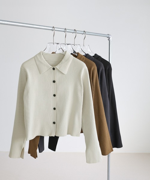 select MOCA（セレクトモカ）の「【軽量】スポンディッシュポロニットカーディガン / セットアップ対応可（カーディガン/ボレロ・レディース・アイボリー/ブラック/スミクロ/キャメル・FREE）」の17枚目の写真