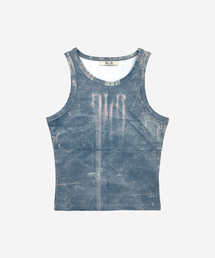 BLR Printed Blue Sleeveless