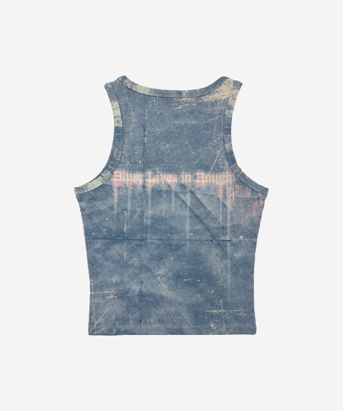 BLR(ビーエルアール)の「BLR Printed Blue Sleeveless(Tシャツ/カットソー・レディース・その他・SMALL/MEDIUM)」の2枚目の写真