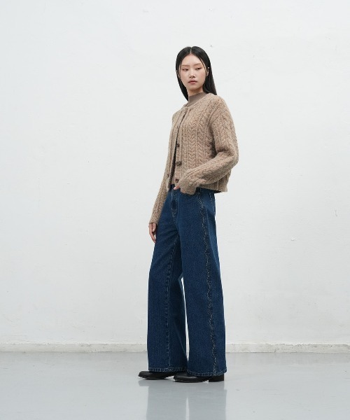 GENERAL IDEA（ジェネラルアイデア）の「【GENERAL IDEA】スカラップセミワイドデニムパンツ / WOMAN SCALLOP SEMI WIDE DENIM PANTS（デニムパンツ・レディース・ブルー・S/M/L）」の9枚目の写真