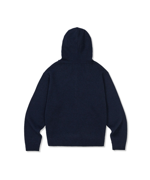 MMLG（エムエムエルジー）の「[Mmlg] WAVY LOGO HOOD KNIT (NAVY)（パーカー・レディース・その他・SMALL/MEDIUM/LARGE/X-LARGE）」の2枚目の写真