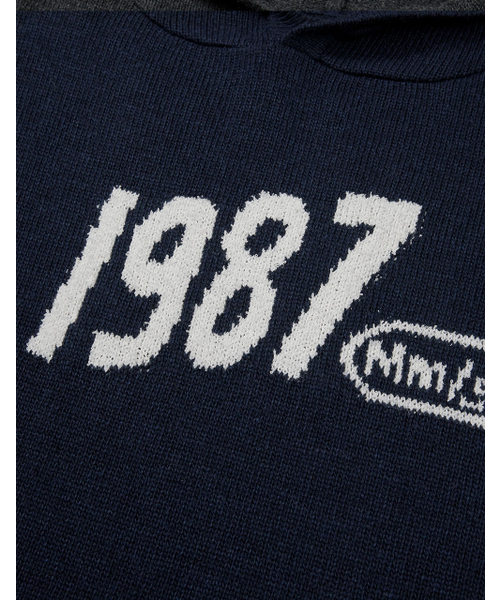 MMLG（エムエムエルジー）の「[Mmlg] WAVY LOGO HOOD KNIT (NAVY)（パーカー・レディース・その他・SMALL/MEDIUM/LARGE/X-LARGE）」の4枚目の写真