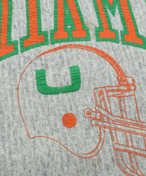 HANES(ヘインズ)の「【USED】90’s Hanes “Miami Hurricanes” リバースタイプ スウェット USA製(スウェット・メンズ・グレー・LARGE)」の5枚目の写真