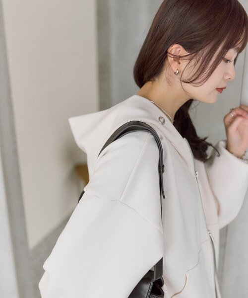 mystic（ミスティック）の「WZIPフーディーパーカー（パーカー・レディース・グレー/チャコールグレー/アイボリー・FREE）」の9枚目の写真