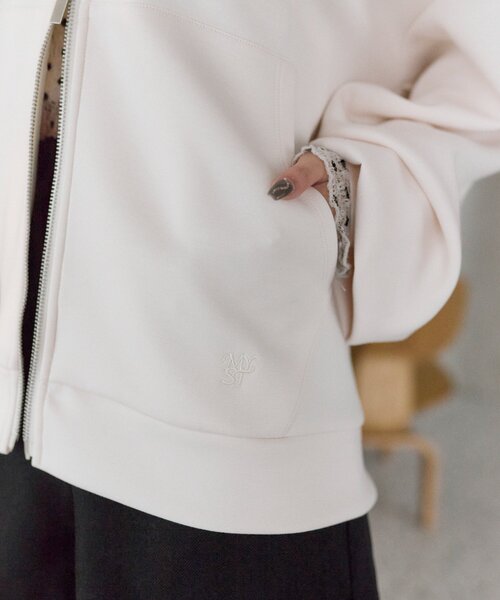 mystic（ミスティック）の「WZIPフーディーパーカー（パーカー・レディース・グレー/チャコールグレー/アイボリー・FREE）」の12枚目の写真