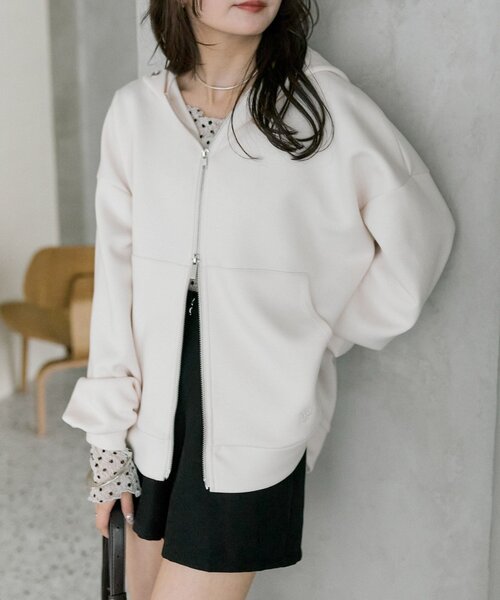 mystic（ミスティック）の「WZIPフーディーパーカー（パーカー・レディース・グレー/チャコールグレー/アイボリー・FREE）」の14枚目の写真