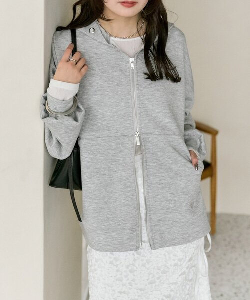mystic（ミスティック）の「WZIPフーディーパーカー（パーカー・レディース・グレー/チャコールグレー/アイボリー・FREE）」の19枚目の写真