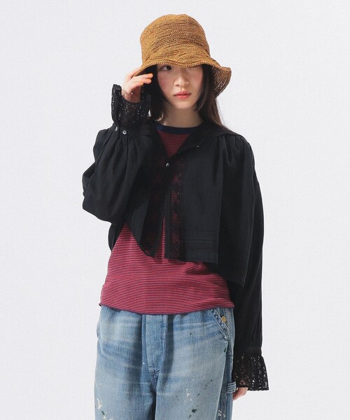 BEAMS BOY（ビームスボーイ）の「ヴィンテージ レース ブラウス（シャツ/ブラウス・レディース・ミント/ブラック/オフホワイト・ONE SIZE）」の3枚目の写真