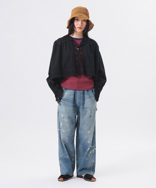 BEAMS BOY（ビームスボーイ）の「ヴィンテージ レース ブラウス（シャツ/ブラウス・レディース・ミント/ブラック/オフホワイト・ONE SIZE）」の8枚目の写真