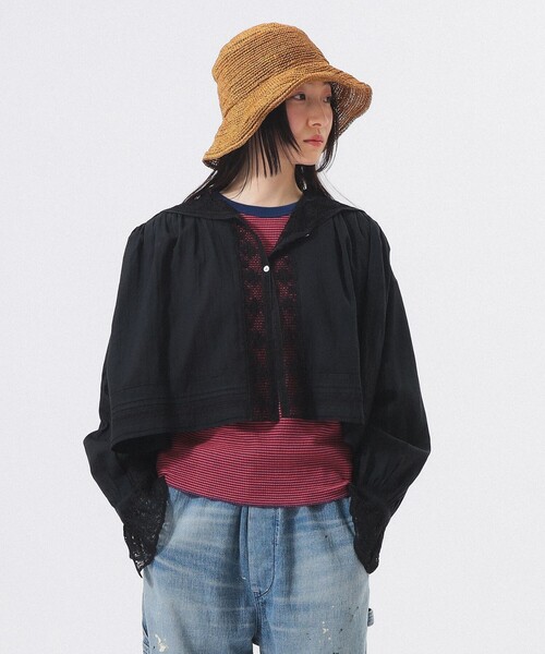 BEAMS BOY（ビームスボーイ）の「ヴィンテージ レース ブラウス（シャツ/ブラウス・レディース・ミント/ブラック/オフホワイト・ONE SIZE）」の11枚目の写真