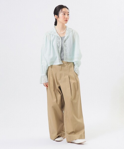 BEAMS BOY（ビームスボーイ）の「ヴィンテージ レース ブラウス（シャツ/ブラウス・レディース・ミント/ブラック/オフホワイト・ONE SIZE）」の13枚目の写真