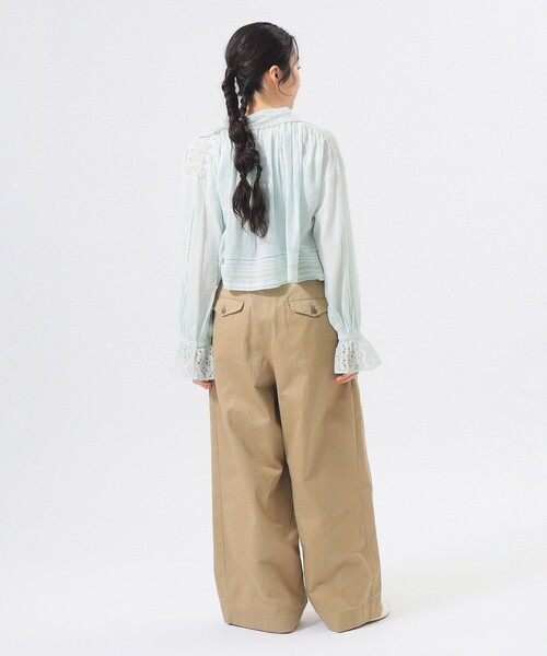 BEAMS BOY（ビームスボーイ）の「ヴィンテージ レース ブラウス（シャツ/ブラウス・レディース・ミント/ブラック/オフホワイト・ONE SIZE）」の14枚目の写真