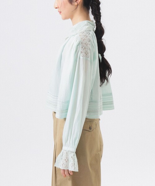 BEAMS BOY（ビームスボーイ）の「ヴィンテージ レース ブラウス（シャツ/ブラウス・レディース・ミント/ブラック/オフホワイト・ONE SIZE）」の19枚目の写真