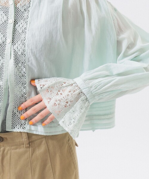 BEAMS BOY（ビームスボーイ）の「ヴィンテージ レース ブラウス（シャツ/ブラウス・レディース・ミント/ブラック/オフホワイト・ONE SIZE）」の22枚目の写真