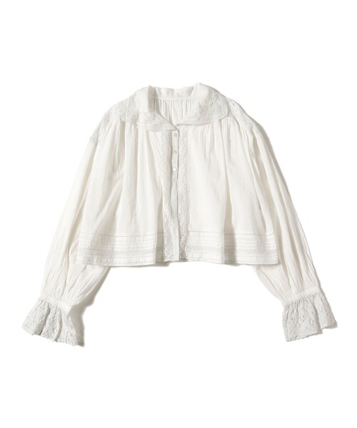 未使用☆BEAMS BOY ヴィンテージ レース ブラウス　オフホワイト ヴィンテージ レース ブラウス（シャツ/ブラウス）｜BEAMS BOY
