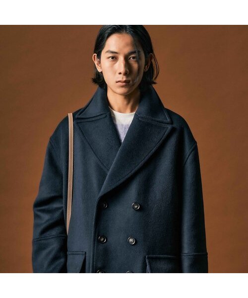 EDWARDMAX(エドワードマックス)の「オーバーサイズダブルウールコート(チェスターコート・メンズ・その他・MEDIUM)」の1枚目の写真