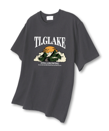 グロイングオーバーサイズ半袖Tシャツダークグレー