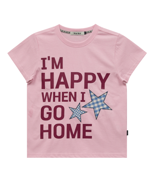 WaiKei(ワイケイ)の「I am HAPPY 半袖Tシャツ ピンク(Tシャツ/カットソー・レディース・その他・1/2/0)」の7枚目の写真