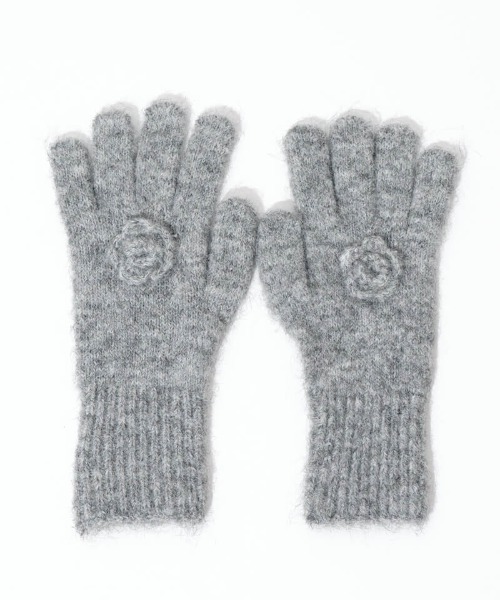 flower(フラワー)の「フラッフィーローズグローブ(手袋・レディース・アイボリー/ピンク/アッシュグレー・FREE)」の18枚目の写真