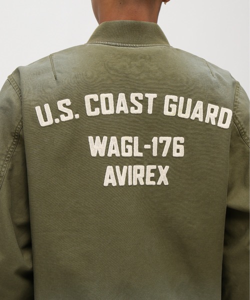 AVIREX（アヴィレックス）の「COTTON LIGHT MA-1 "U.S.COAST GUARD" / コットン ライト エムエーワン ユーエス コーストガード / AVIREX / アヴィレックス（MA-1・メンズ・オリーブ/ブラック/ブラウン・XX-LARGE/X-LARGE/MEDIUM/LARGE）」の6枚目の写真