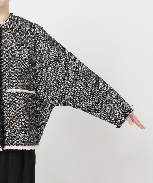 追加4》【SP】GIOLICATWEED ドルマンジャケット（ノーカラージャケット