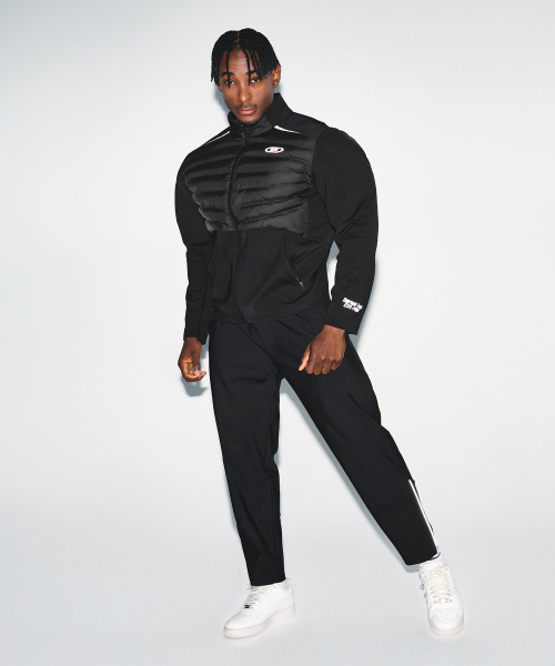 BORN TO WIN（ボーントゥウィン）の「BRN HYBRID PADDED MUSCLE FIT JACKET [BLACK]（ジャージ・メンズ・その他・1/2/3/4）」の2枚目の写真