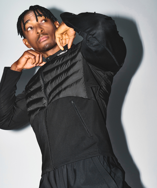 BORN TO WIN（ボーントゥウィン）の「BRN HYBRID PADDED MUSCLE FIT JACKET [BLACK]（ジャージ・メンズ・その他・1/2/3/4）」の4枚目の写真