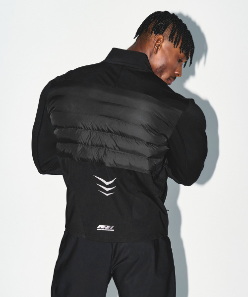 BORN TO WIN（ボーントゥウィン）の「BRN HYBRID PADDED MUSCLE FIT JACKET [BLACK]（ジャージ・メンズ・その他・1/2/3/4）」の5枚目の写真