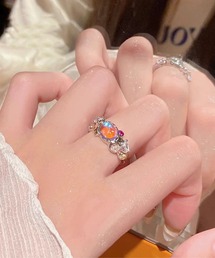 mul.（ムル）の「【456777】カラフルビジューリング(RZ)（リング）」