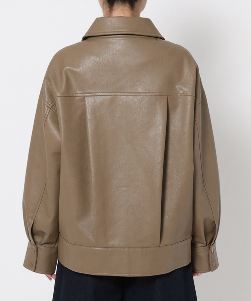 mysty woman(ミスティウーマン)の「アソートフェイクレザーブルゾン 641528(ブルゾン・レディース・モカ/ブラック/ブラウン系その他・FREE)」の11枚目の写真