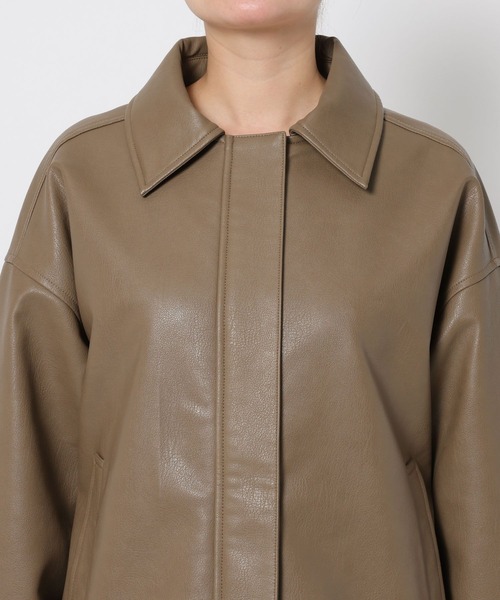 mysty woman(ミスティウーマン)の「アソートフェイクレザーブルゾン 641528(ブルゾン・レディース・モカ/ブラック/ブラウン系その他・FREE)」の12枚目の写真