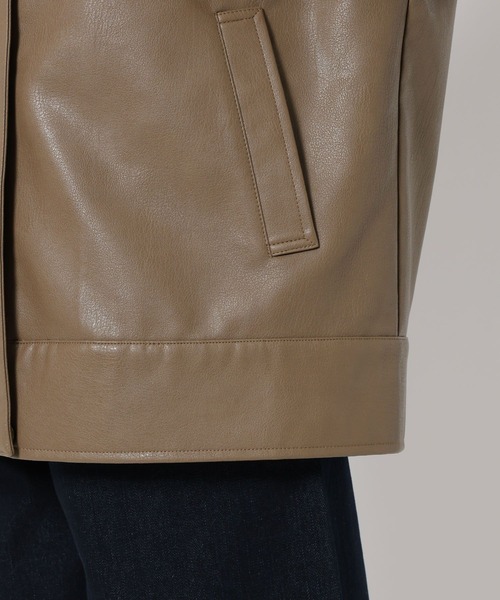 mysty woman(ミスティウーマン)の「アソートフェイクレザーブルゾン 641528(ブルゾン・レディース・モカ/ブラック/ブラウン系その他・FREE)」の14枚目の写真