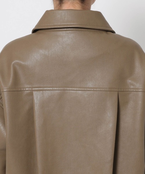 mysty woman(ミスティウーマン)の「アソートフェイクレザーブルゾン 641528(ブルゾン・レディース・モカ/ブラック/ブラウン系その他・FREE)」の5枚目の写真