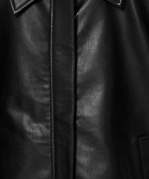 mysty woman(ミスティウーマン)の「アソートフェイクレザーブルゾン 641528(ブルゾン・レディース・モカ/ブラック/ブラウン系その他・FREE)」の7枚目の写真